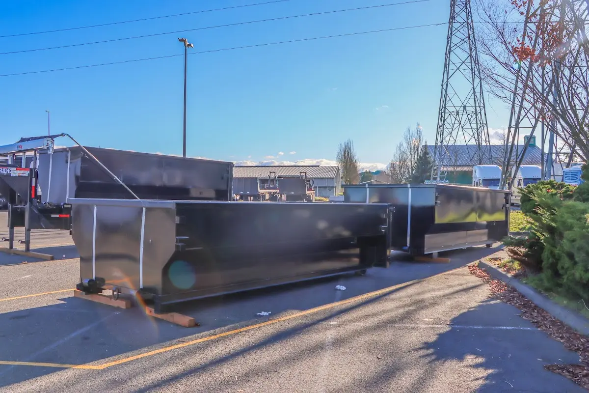 Roll-off dumpster ready for waste disposal at job site for Estate Cleanout Dumpster Rental in Altoona